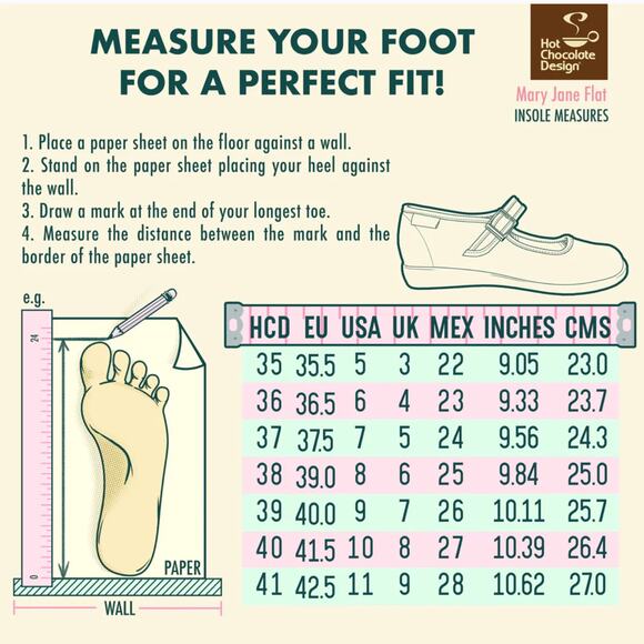 HOT CHOCOLATE DESIGN Chocolatica 39/9 Bon Voyage Map Comfy Vegan Mary Jane Flats - Picture 8 of 10